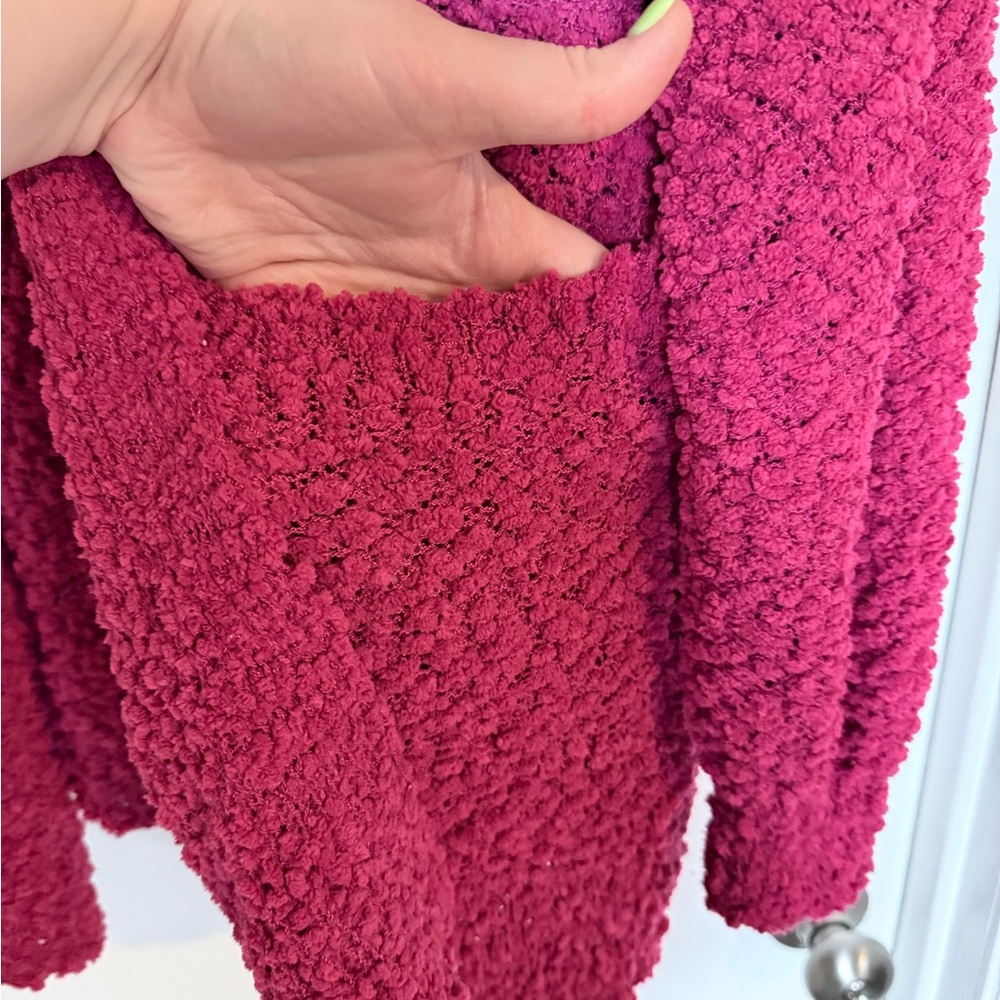 Zenana Outfitters Fuchsia Women's Cardigan - Picture 4 of 6